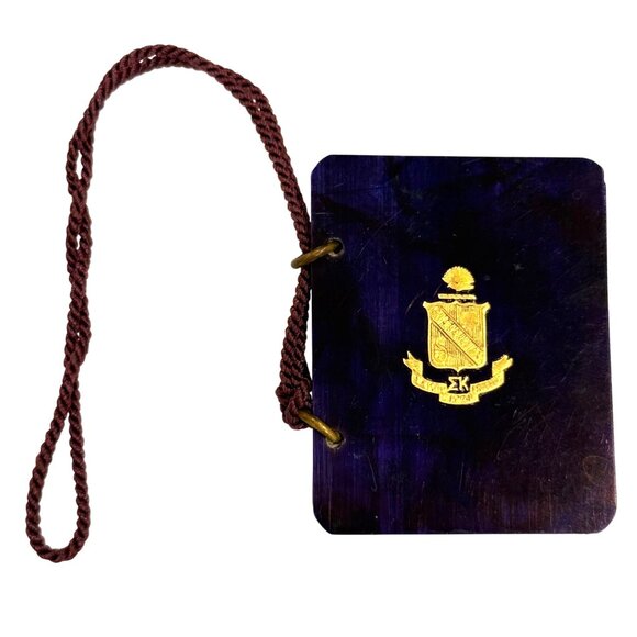 Vintage Sigma Kappa Alpha Phi Winter Formal Dance Card 1931 Purple Celluloid - Picture 2 of 10